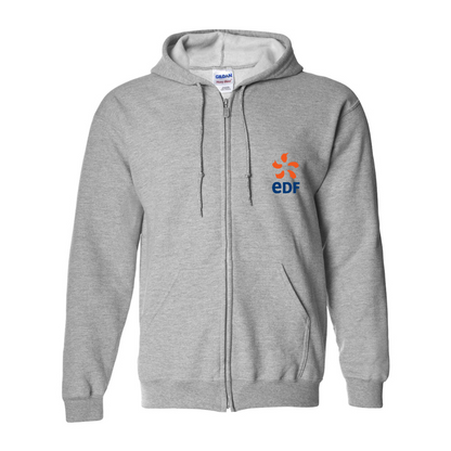 Men's Edf Gildan  Heavy Blend Full Zip Hooded Sweatshirt