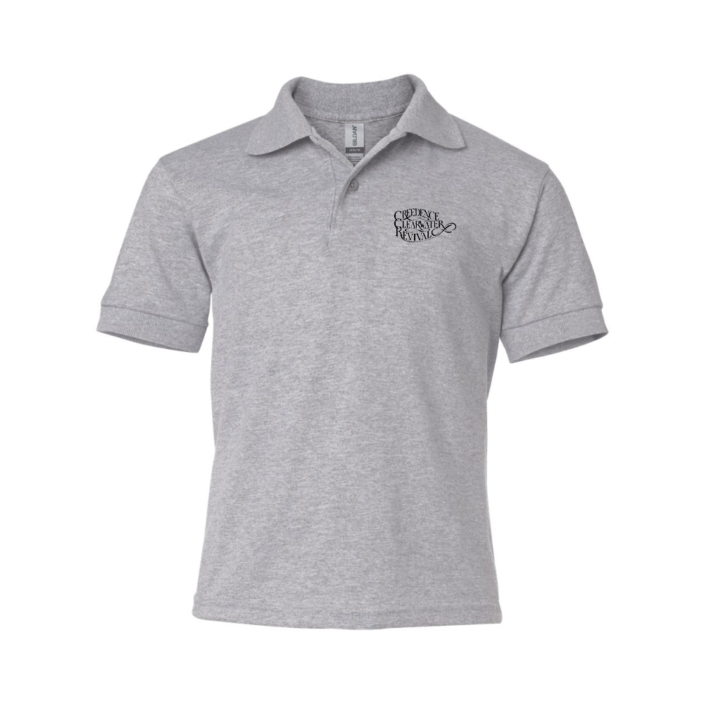Youth Creedence Clearwater Revival Gildan Dry Blend Jersey Polo