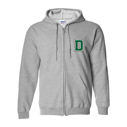 Men's Dartmouth Big Green  Gildan  Heavy Blend Full Zip Hooded Sweatshirt