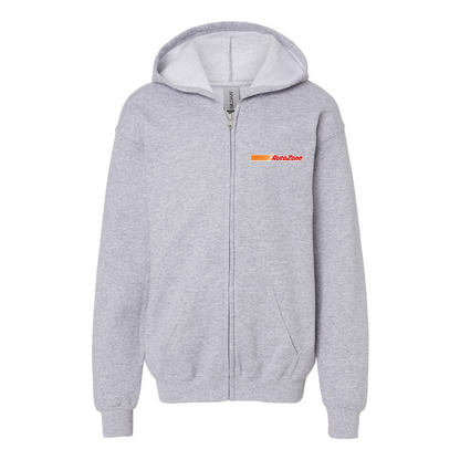 Gildan Heavy Blend Youth AutoZone Logo Full Zip Hooded Sweatshirt