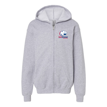 Gildan Heavy Blend Youth South Alabama Jaguars Logo Full Zip Hooded Sweatshirt