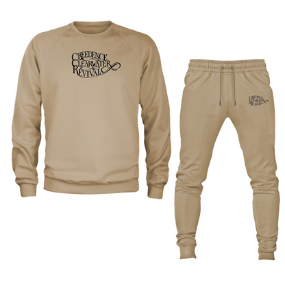 Men's Creedence Clearwater Revival Crewneck Sweatshirt Joggers Suit