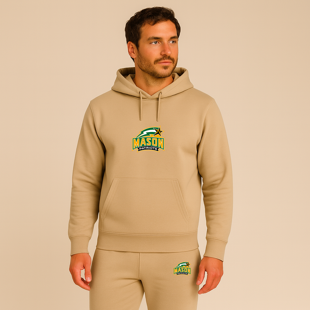 Men's George Mason Patriots Logo Hoodie Joggers Set