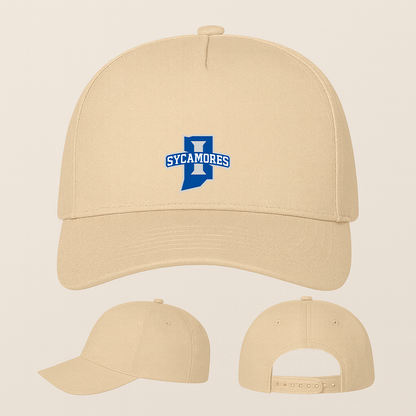 Indiana State Sycamores Logo Five Panel Twill Snapback Cap