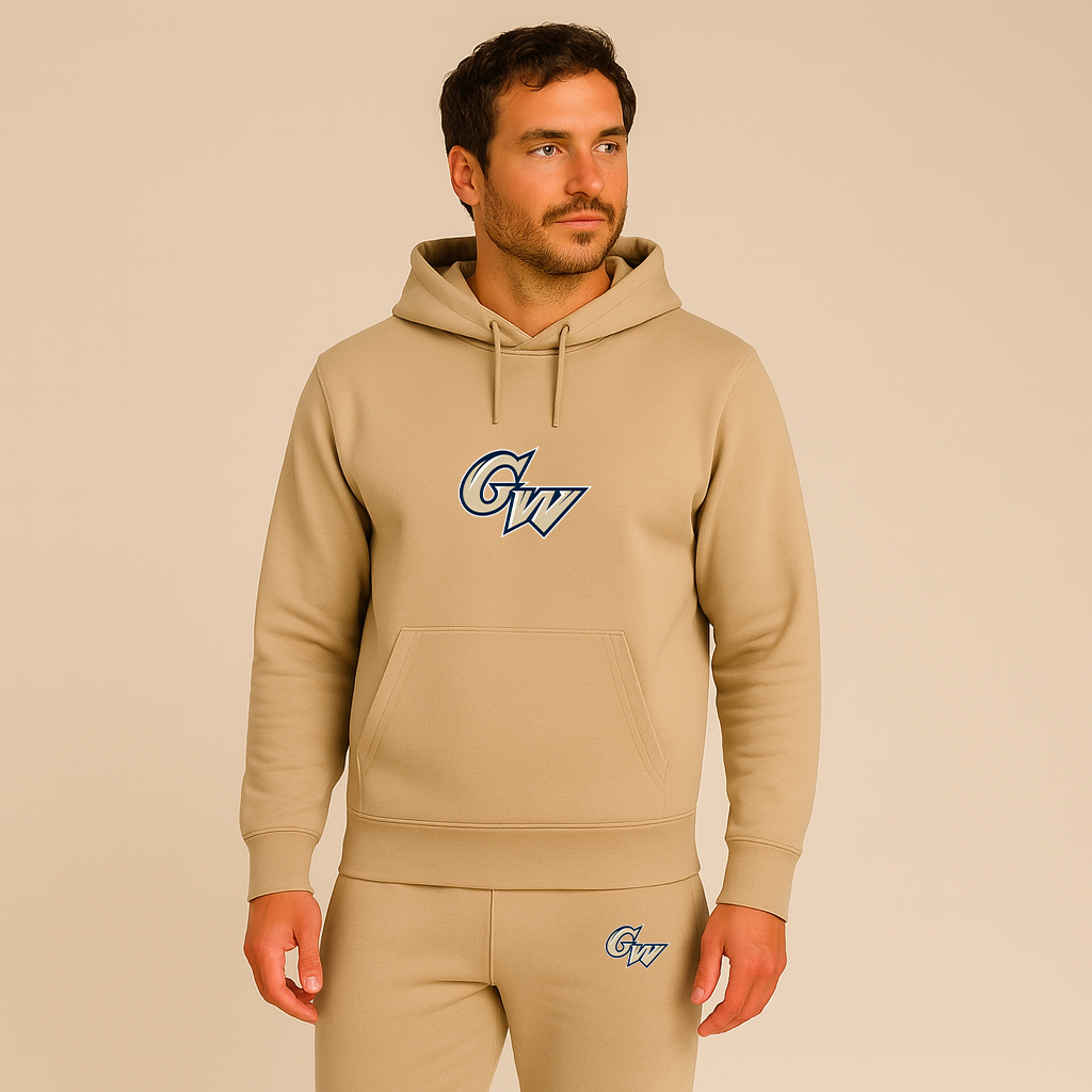 Men's George Washington Colonials Logo Hoodie Joggers Set