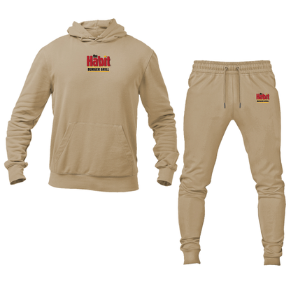 Men's The Habit Burger Grill Logo Hoodie Joggers Set