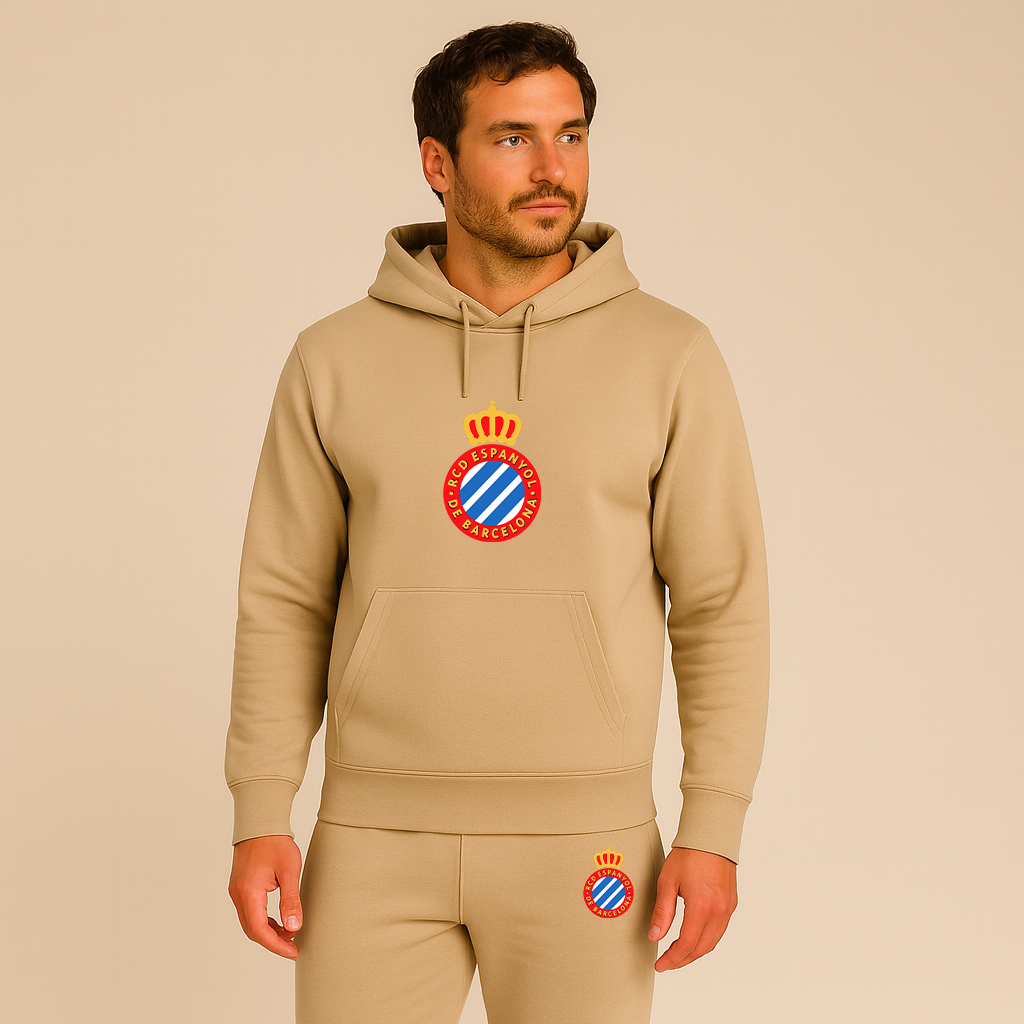 Men's Espanyol Soccer Logo Hoodie Joggers Set