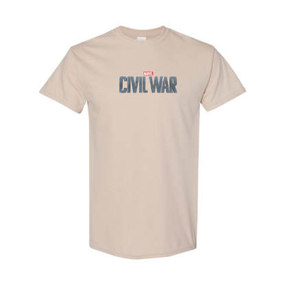 Men's Marvel Civil War  Logo Cotton T-Shirt