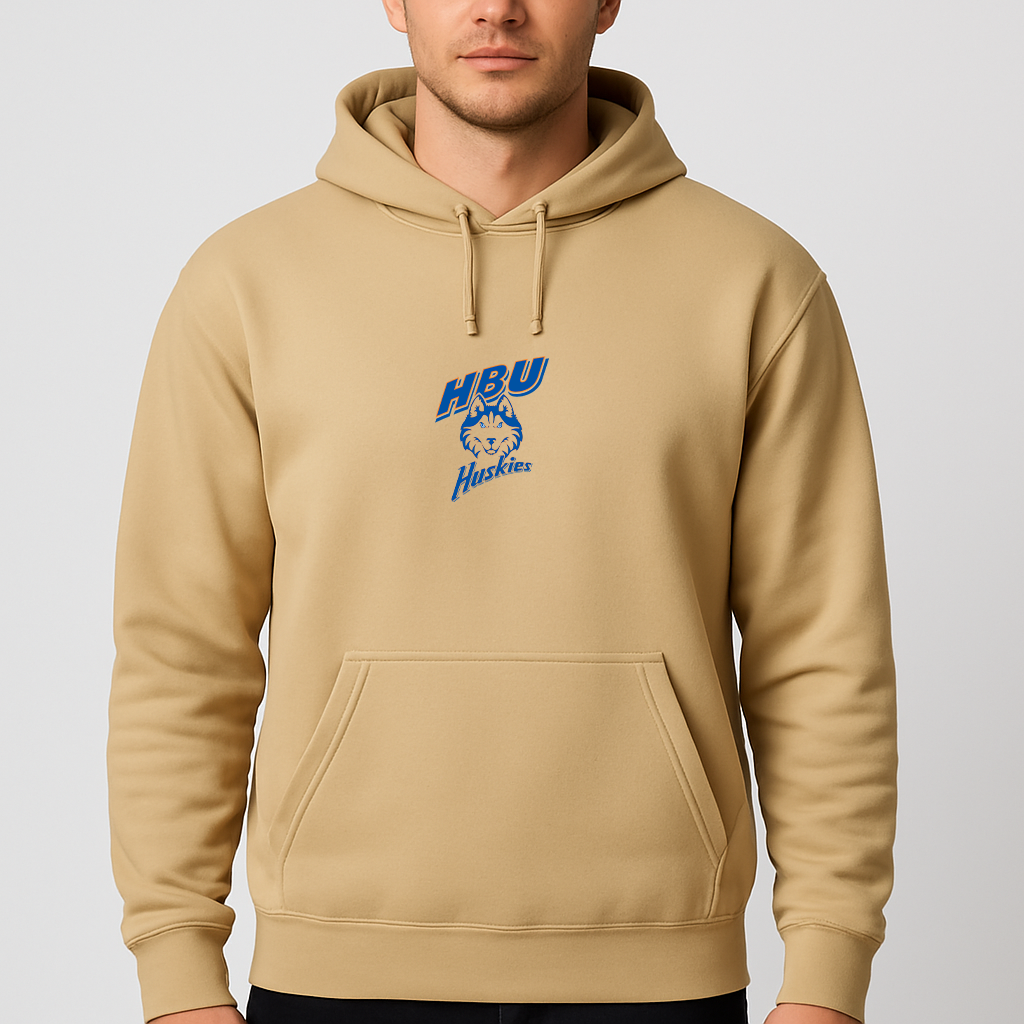 Men's Houston Baptist Huskies Logo Pullover Hoodie