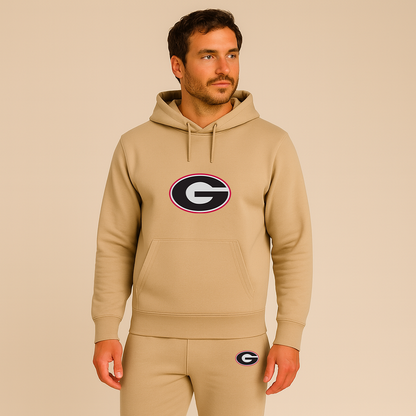 Men's Georgia Bulldogs Logo Hoodie Joggers Set