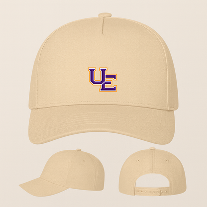Evansville Purple Aces Logo Five Panel Twill Snapback Cap