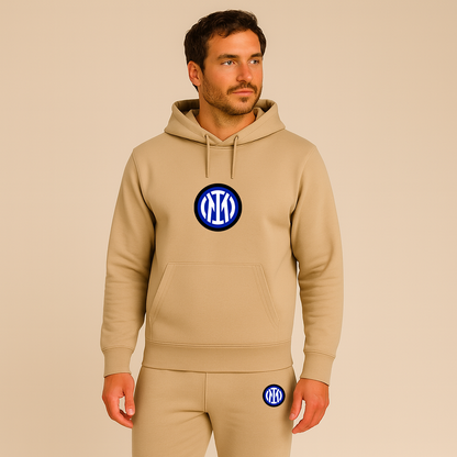 Men's Inter Milan 2025 Soccer Logo Hoodie Joggers Set