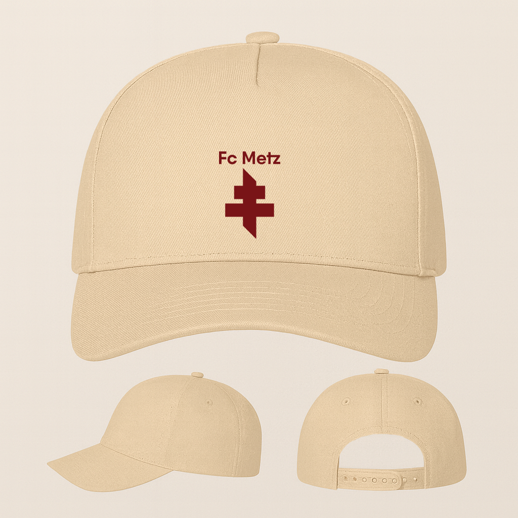 FC Metz Soccer Logo Five Panel Twill Snapback Cap