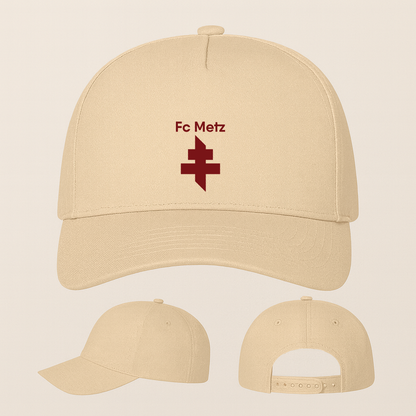 FC Metz Soccer Logo Five Panel Twill Snapback Cap
