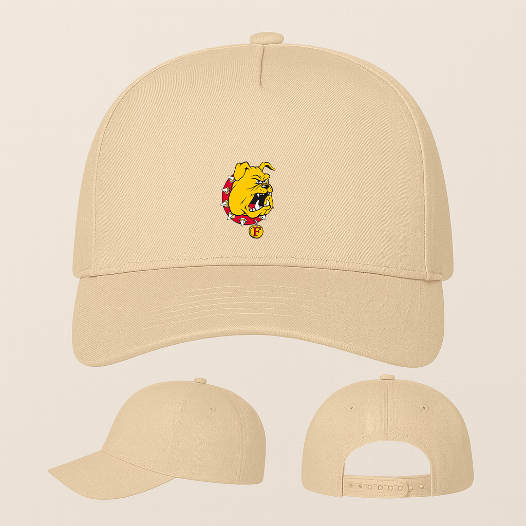 Ferris State Bulldogs Logo Five Panel Twill Snapback Cap