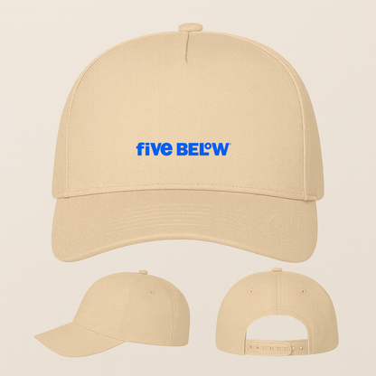 Five Below Logo Five Panel Twill Snapback Cap