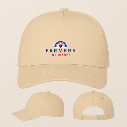 Farmer_s Insurance Logo Five Panel Twill Snapback Cap