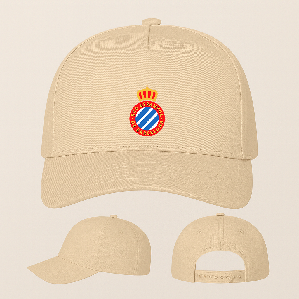 Espanyol Soccer Logo Five Panel Twill Snapback Cap