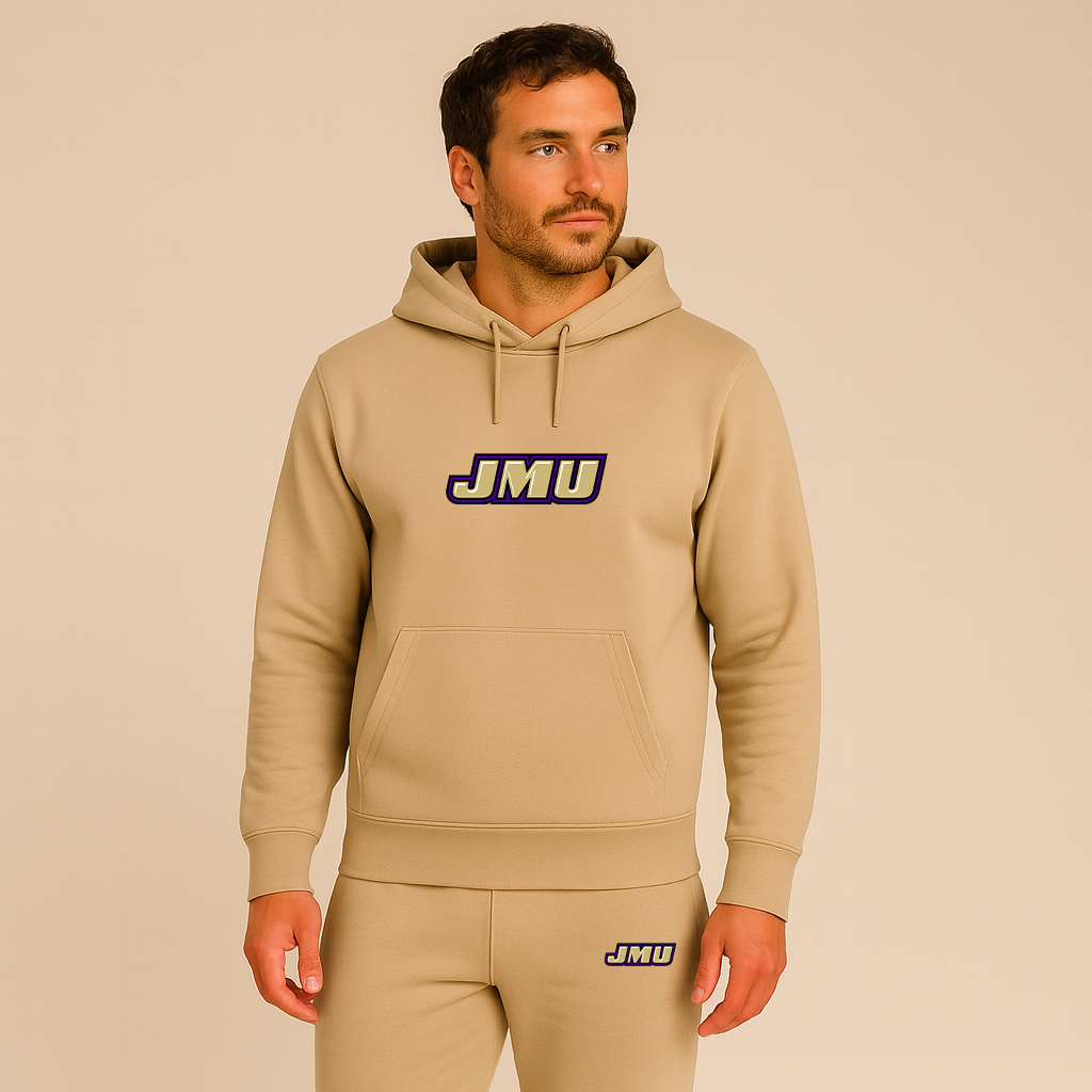 Men's James Madison Dukes Logo Hoodie Joggers Set