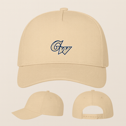 George Washington Colonials Logo Five Panel Twill Snapback Cap