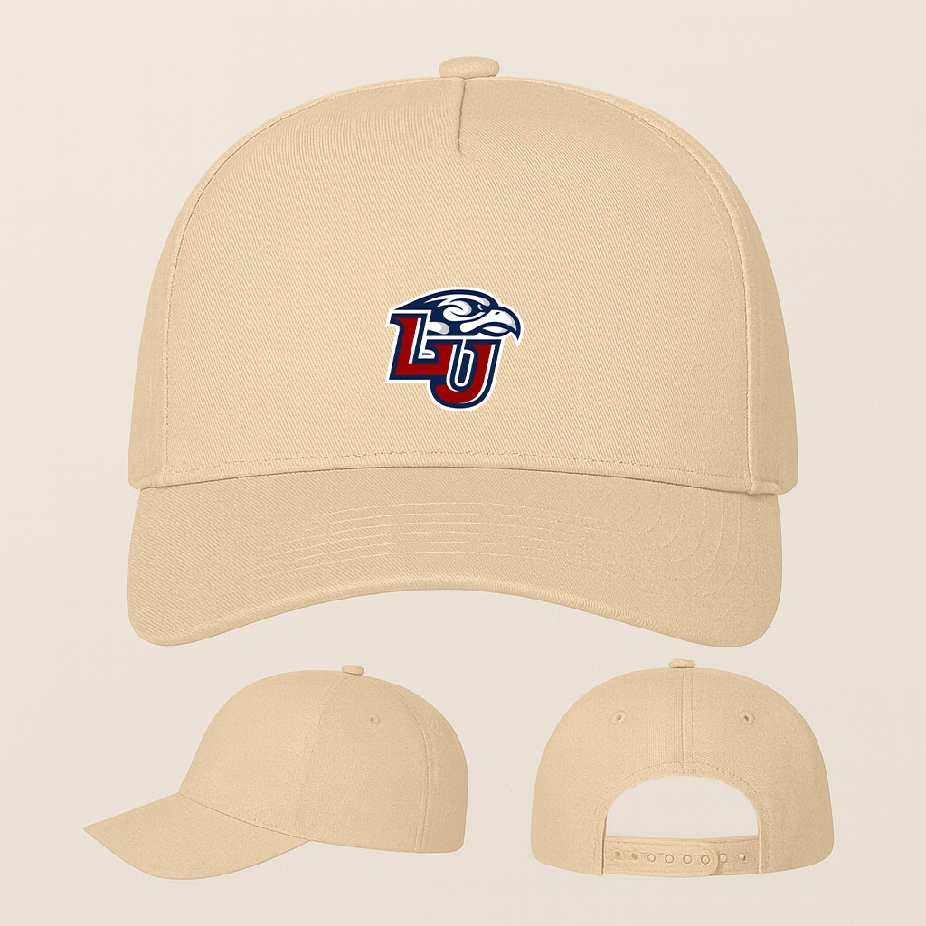 Liberty Flames Logo Five Panel Twill Snapback Cap