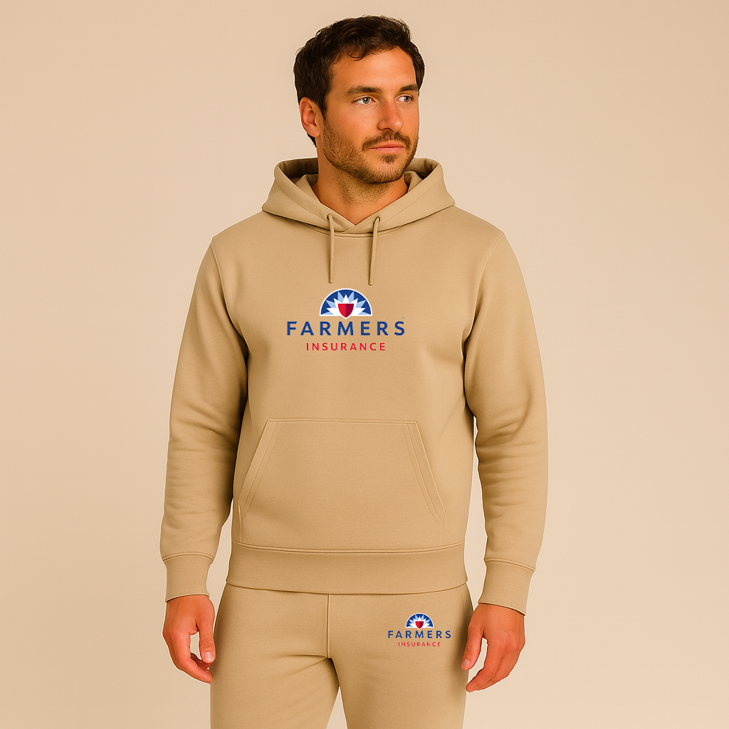 Men's Farmer_s Insurance Logo Hoodie Joggers Set