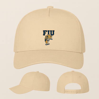 FIU Panthers Logo Five Panel Twill Snapback Cap