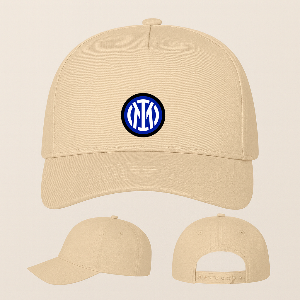 Inter Milan 2025 Soccer Logo Five Panel Twill Snapback Cap