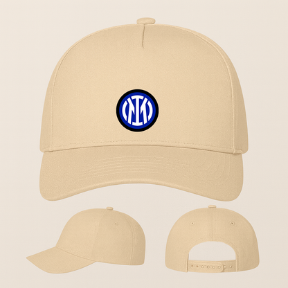Inter Milan 2025 Soccer Logo Five Panel Twill Snapback Cap