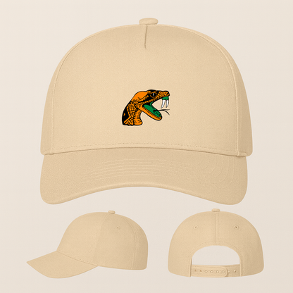Florida AM Rattlers Logo Five Panel Twill Snapback Cap