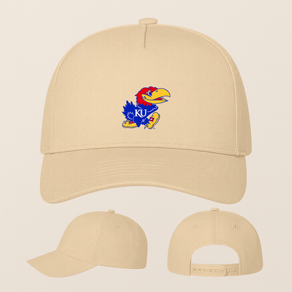 Kansas Jayhawks Logo Five Panel Twill Snapback Cap