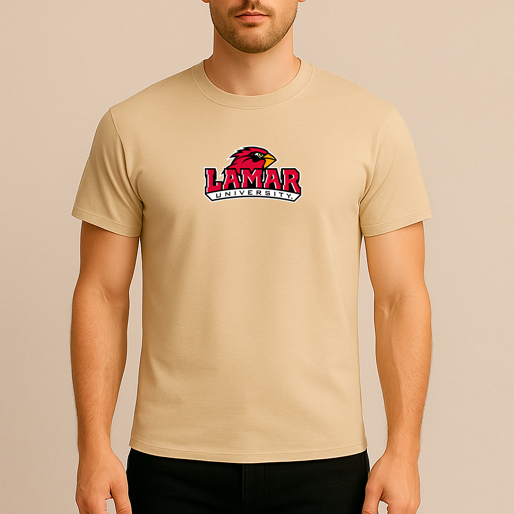 Men's Lamar Cardinals Logo Cotton T-Shirt