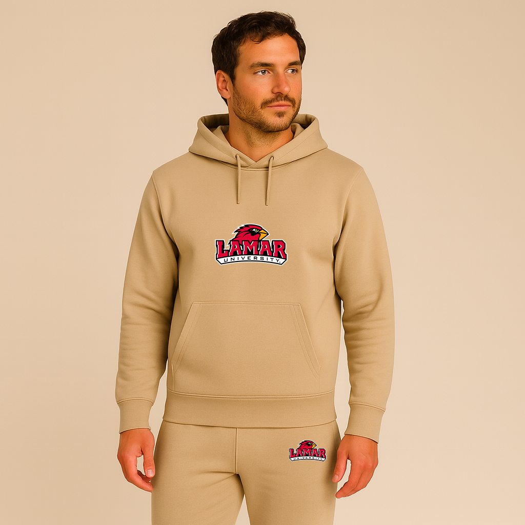 Men's Lamar Cardinals Logo Hoodie Joggers Set