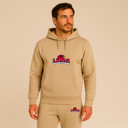 Men's Lamar Cardinals Logo Hoodie Joggers Set