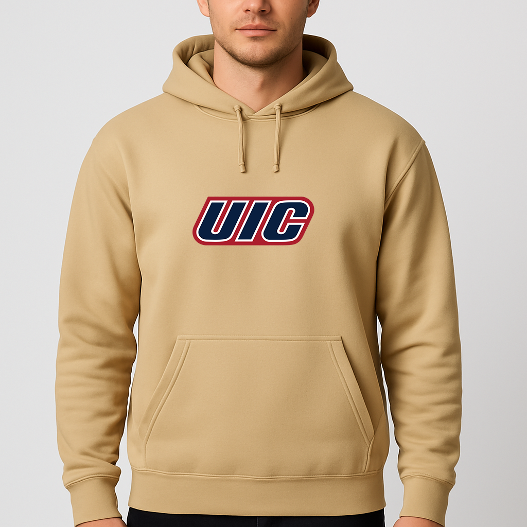 Men's Illinois Chicago Flames Logo Pullover Hoodie
