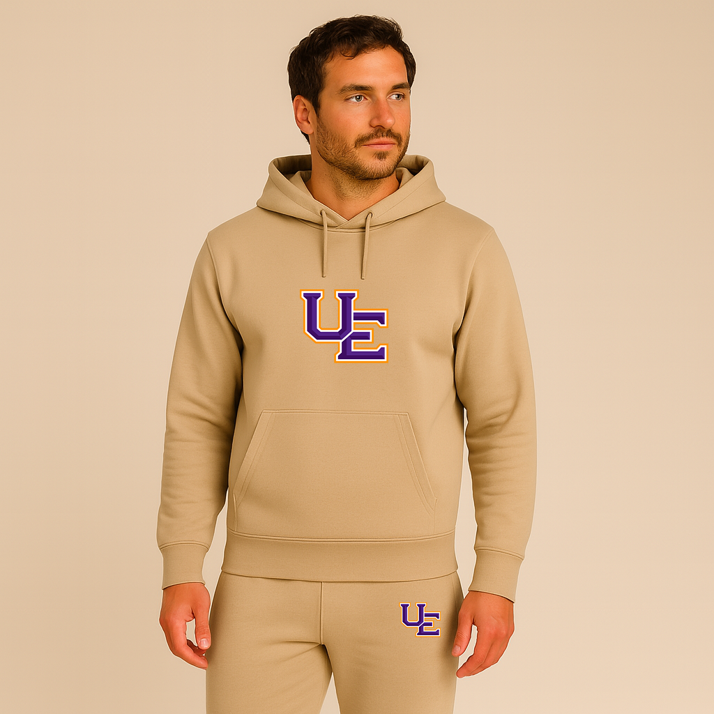 Men's Evansville Purple Aces Logo Hoodie Joggers Set