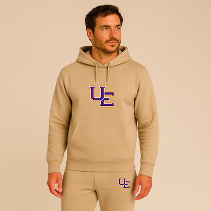 Men's Evansville Purple Aces Logo Hoodie Joggers Set