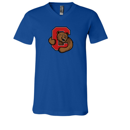 Cornell Big Red BELLA  CANVAS - Jersey V-Neck T-Shirt