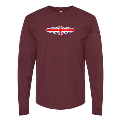 Men's David Brown Logo Cotton Long Sleeve T-Shirt