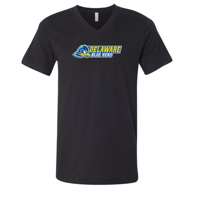Delaware Blue Hens BELLA  CANVAS - Jersey V-Neck T-Shirt