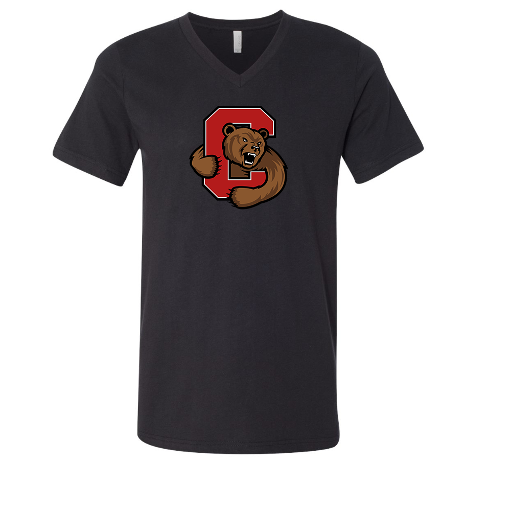 Cornell Big Red BELLA  CANVAS - Jersey V-Neck T-Shirt