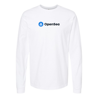 Men's OpenSea Logo Cotton Long Sleeve T-Shirt