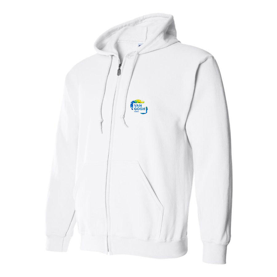 Men's Van Gogh Logo Zipper Hoodie