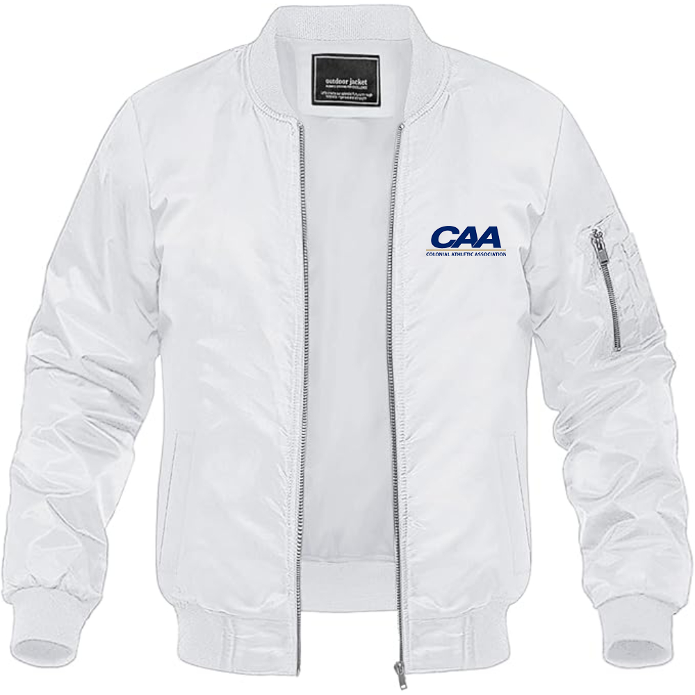 Men's Colonial Athletic Association Lightweight Bomber Jacket Windbreaker Softshell Varsity Jacket Coat