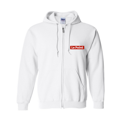 Men's Le Point Gildan  Heavy Blend Full Zip Hooded Sweatshirt