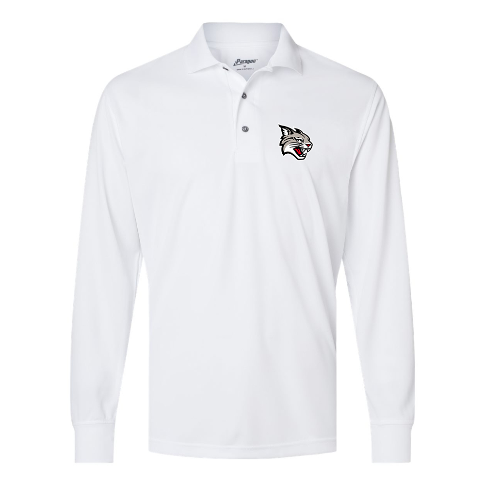 Men's  Davidson Wildcats Paragon Prescott Long Sleeve Polo
