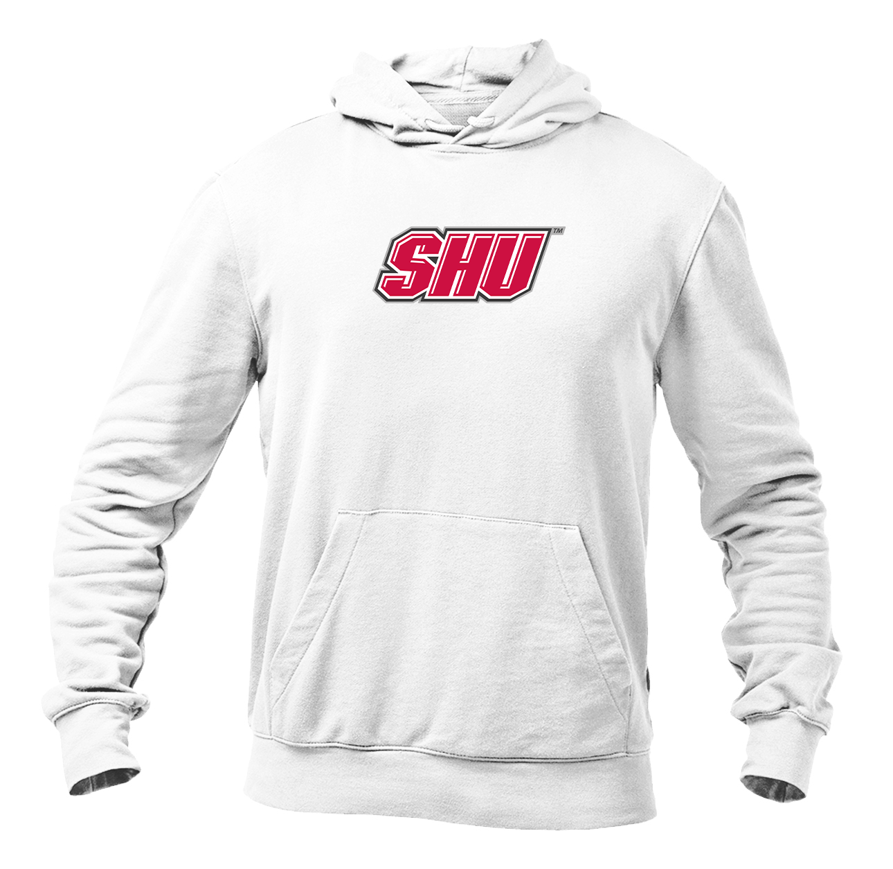 Men's Sacred Heart Pioneers Logo Gildan  Heavy Blend Hooded Sweatshirt