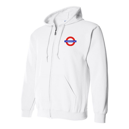 Men's London Tube Logo Zipper Hoodie
