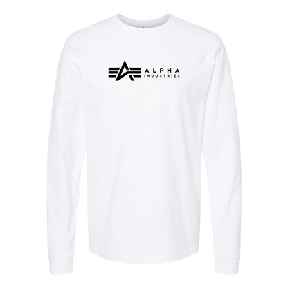 Men's Alpha Industries Logo Cotton Long Sleeve T-Shirt