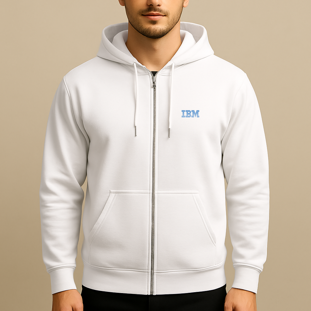 Men's IBM Logo Zipper Hoodie